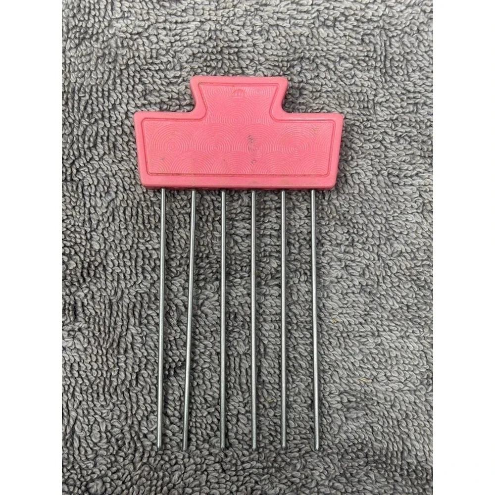 Vtg 80s Goody Pink Hair Lift Pick Comb Tease Pick Metal Made in USA